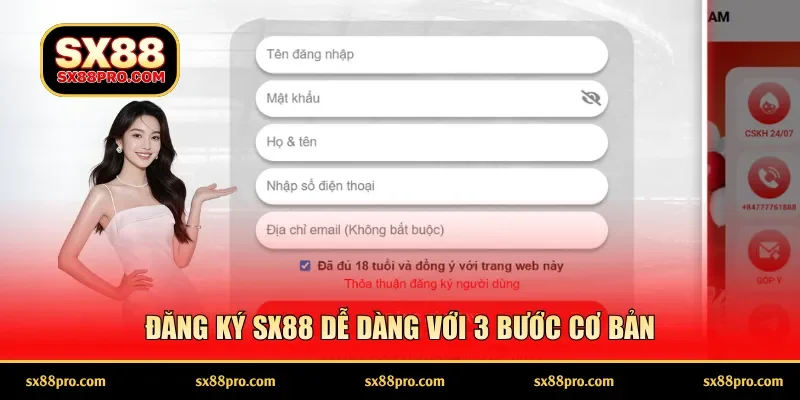 Đăng ký SX88 dễ dàng với 3 bước cơ bản
